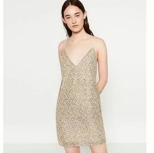 Zara Floral Embroidered Mini Dress